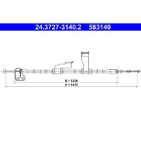 ATE 24.3727-3140.2 Seilzug, Feststellbremse