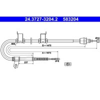 ATE 24.3727-3204.2 Seilzug, Feststellbremse