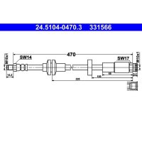 ATE 24.5104-0470.3 Bremsschlauch