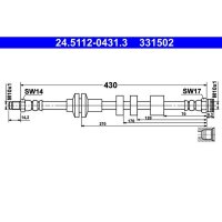 ATE 24.5112-0431.3 Bremsschlauch