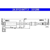 ATE 24.5112-0477.3 Bremsschlauch