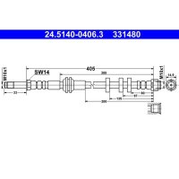 ATE 24.5140-0406.3 Bremsschlauch