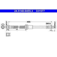 ATE 24.5140-0455.3 Bremsschlauch