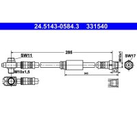 ATE 24.5143-0584.3 Bremsschlauch