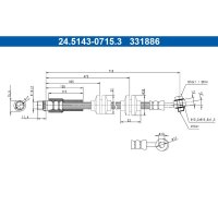 ATE 24.5143-0715.3 Bremsschlauch