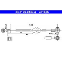 ATE 24.5176-0449.3 Bremsschlauch