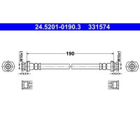 ATE 24.5201-0190.3 Bremsschlauch