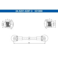 ATE 24.5201-0287.3 Bremsschlauch