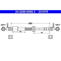 ATE 24.5289-0500.3 Bremsschlauch