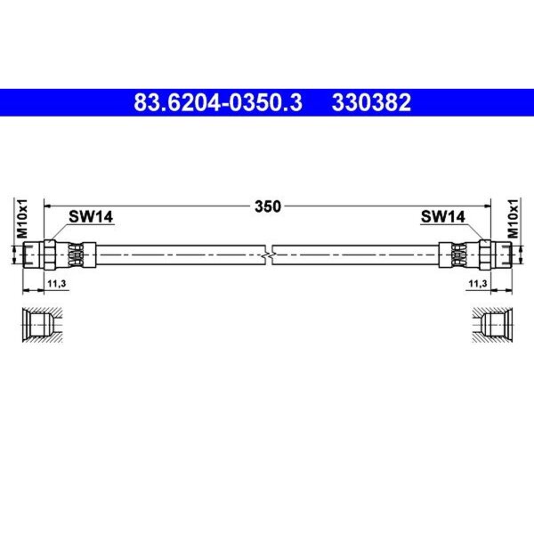 ATE 83.6204-0350.3 Bremsschlauch
