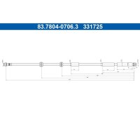 ATE 83.7804-0706.3 Bremsschlauch