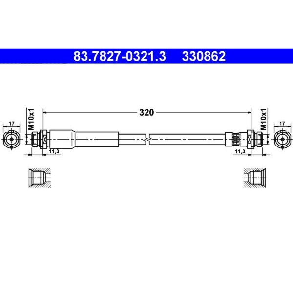 ATE 83.7827-0321.3 Bremsschlauch