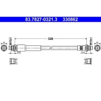 ATE 83.7827-0321.3 Bremsschlauch