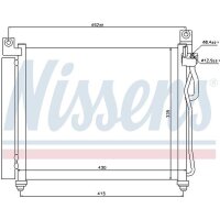 NISSENS 94828 Kondensator, Klimaanlage