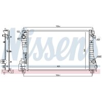 NISSENS 606455 Kühler, Motorkühlung
