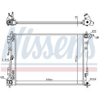 NISSENS 606604 Kühler, Motorkühlung