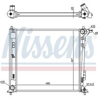 NISSENS 606605 Kühler, Motorkühlung