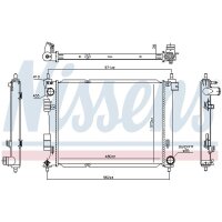NISSENS 606735 Kühler, Motorkühlung