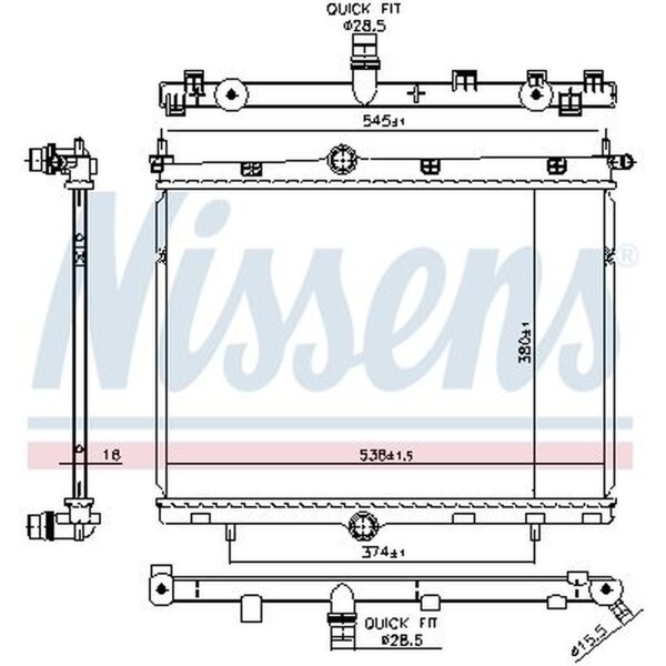 NISSENS 606859 Kühler, Motorkühlung