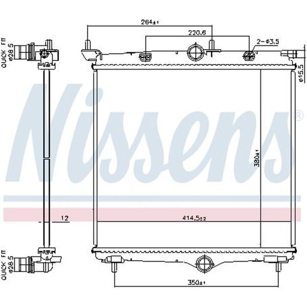 NISSENS 607031 Kühler, Motorkühlung