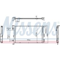 NISSENS 607386 Kühler, Motorkühlung