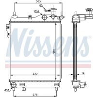 NISSENS 67093 Kühler, Motorkühlung
