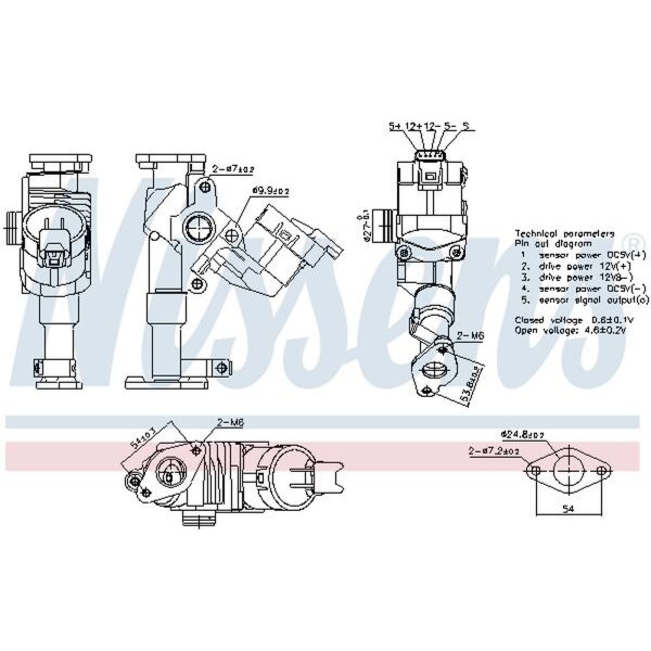 NISSENS 98423 AGR-Ventil