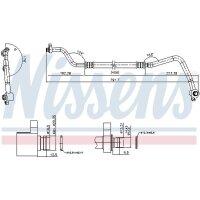 NISSENS 848023 Niederdruckleitung, Klimaanlage