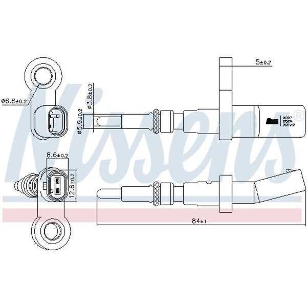 NISSENS 207017 Sensor, Kühlmitteltemperatur
