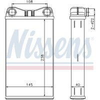 NISSENS 70227 Wärmetauscher, Innenraumheizung