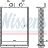 NISSENS 70234 Wärmetauscher, Innenraumheizung