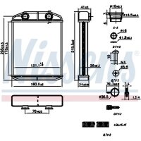 NISSENS 707196 Wärmetauscher, Innenraumheizung