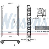 NISSENS 707209 Wärmetauscher, Innenraumheizung