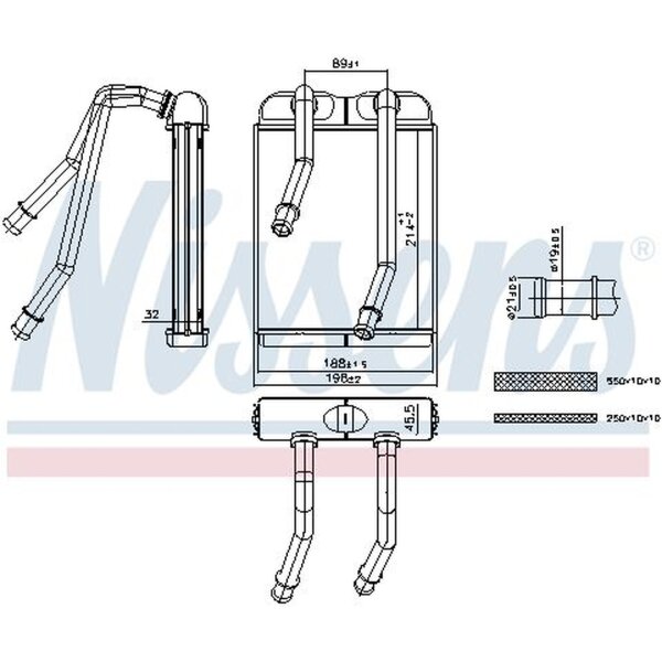 NISSENS 707227 Wärmetauscher, Innenraumheizung