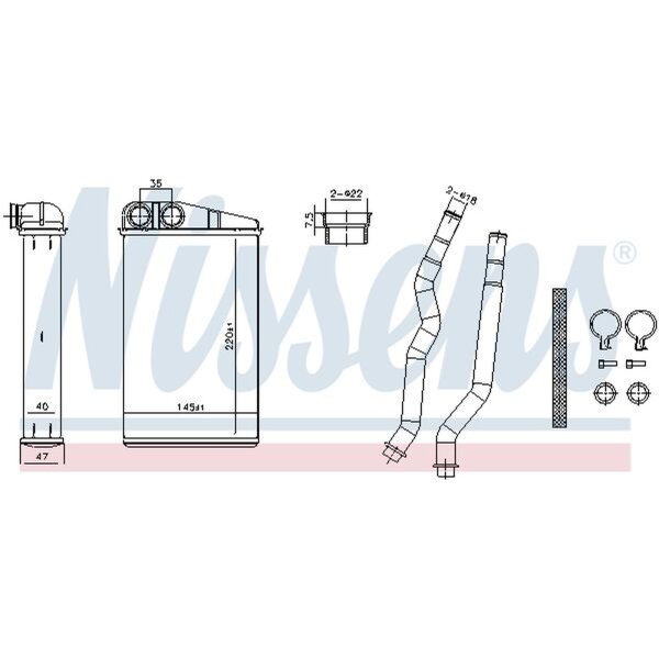 NISSENS 707270 Wärmetauscher, Innenraumheizung