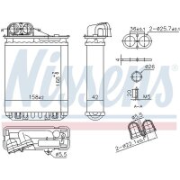 NISSENS 707301 Wärmetauscher, Innenraumheizung