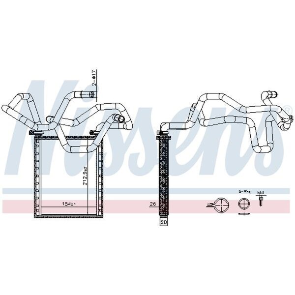 NISSENS 707305 Wärmetauscher, Innenraumheizung