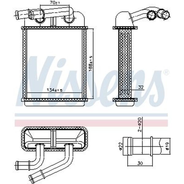 NISSENS 707313 Wärmetauscher, Innenraumheizung