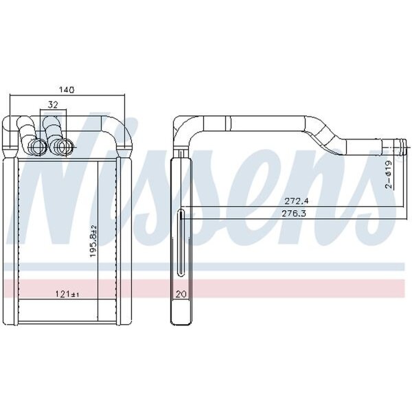 NISSENS 707324 Wärmetauscher, Innenraumheizung