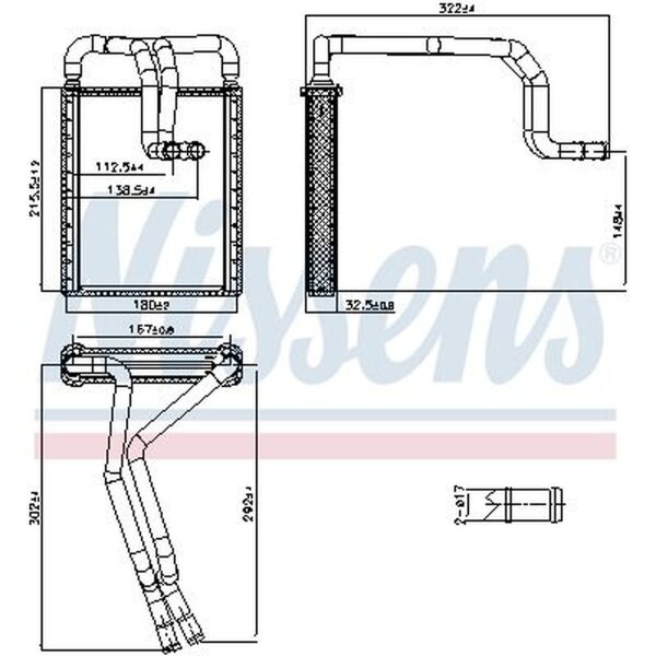 NISSENS 707326 Wärmetauscher, Innenraumheizung