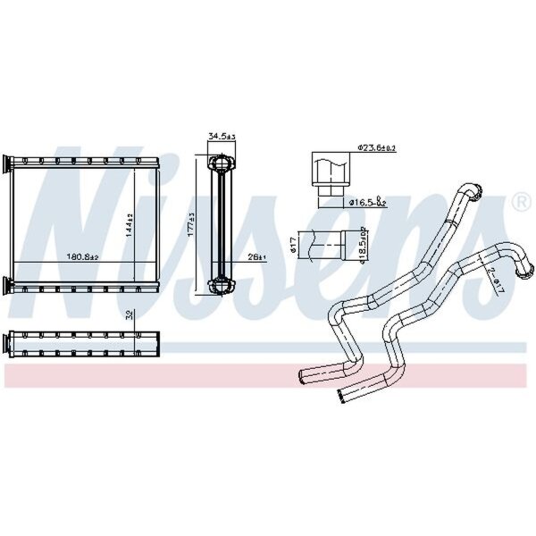 NISSENS 707368 Wärmetauscher, Innenraumheizung