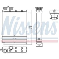 NISSENS 707369 Wärmetauscher, Innenraumheizung