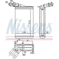 NISSENS 71147 Wärmetauscher, Innenraumheizung