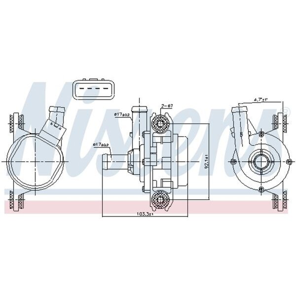 NISSENS 831388 Wasserpumpe, Motorkühlung