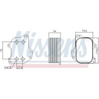 NISSENS 90745 Ölkühler, Motoröl
