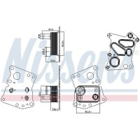 NISSENS 90943 Ölkühler, Motoröl