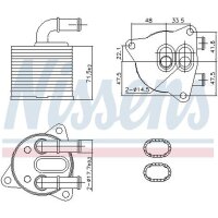 NISSENS 91286 Ölkühler, Automatikgetriebe