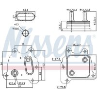 NISSENS 91364 Ölkühler, Motoröl