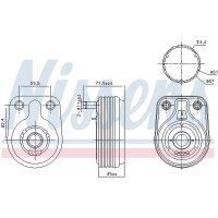 NISSENS 91372 Ölkühler, Motoröl