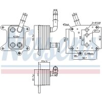 NISSENS 91425 Ölkühler, Motoröl